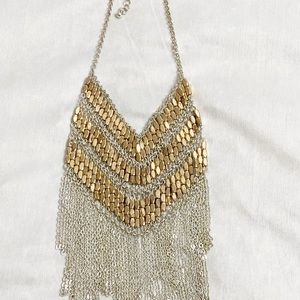 Fashion Jewelry Chain bib with gold detail